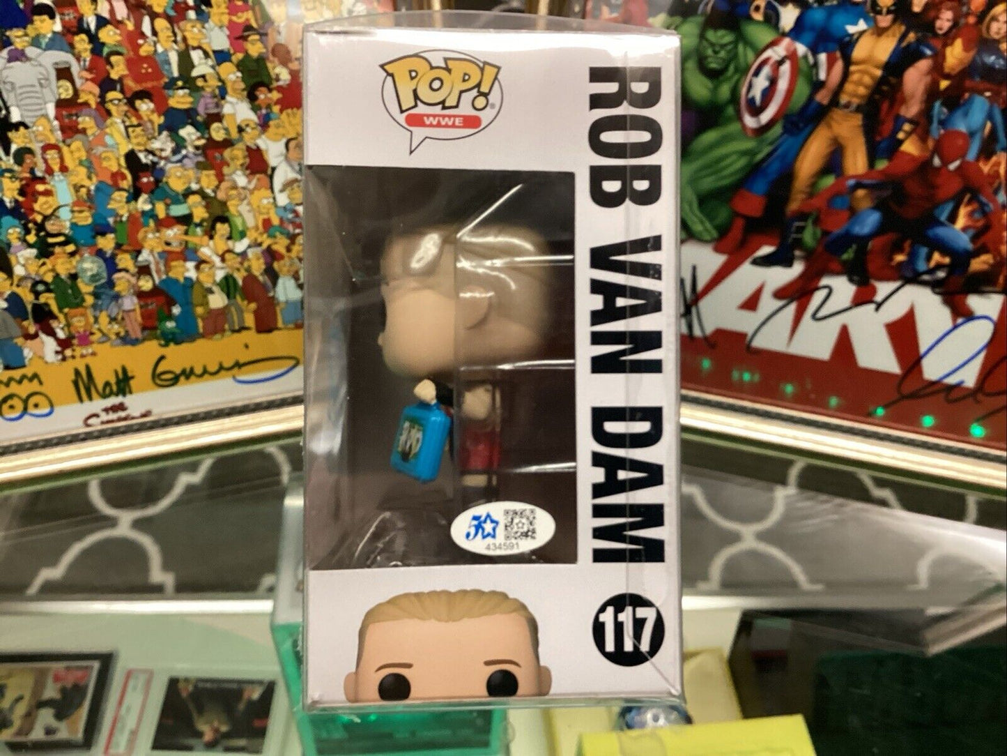 Funko! Pop WWE Rob Van Dam Figure w/Briefcase, Exclusive # 117 Signed With COA