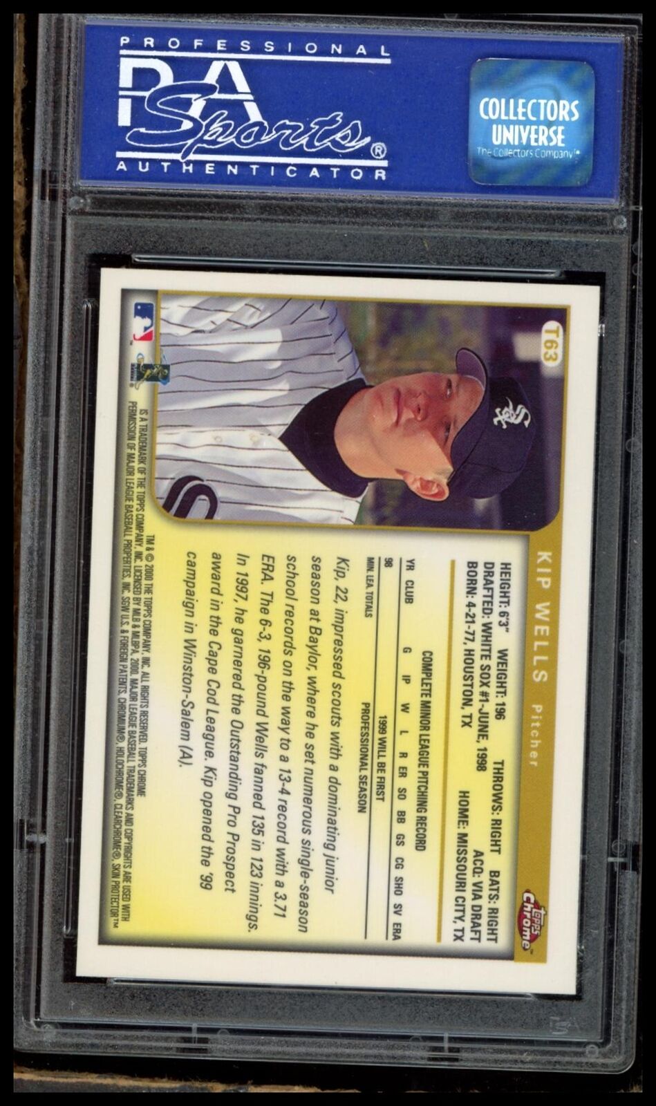 1999 Topps Chrome Traded #T63 Kip Wells PSA 9