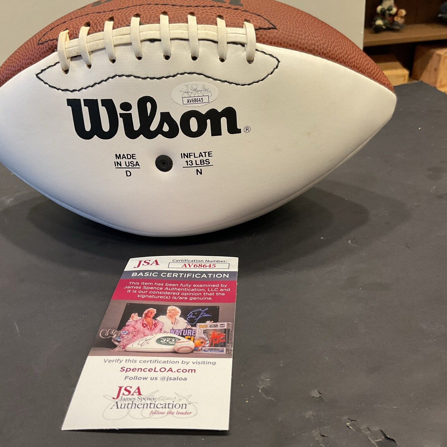 Autograph Dan Marino NFL Wilson football with JSA COA