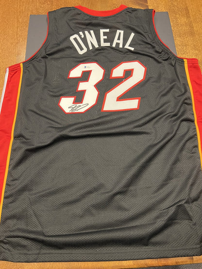 Shaquille O'Neal Signed Miami Heat Black Jersey with COA