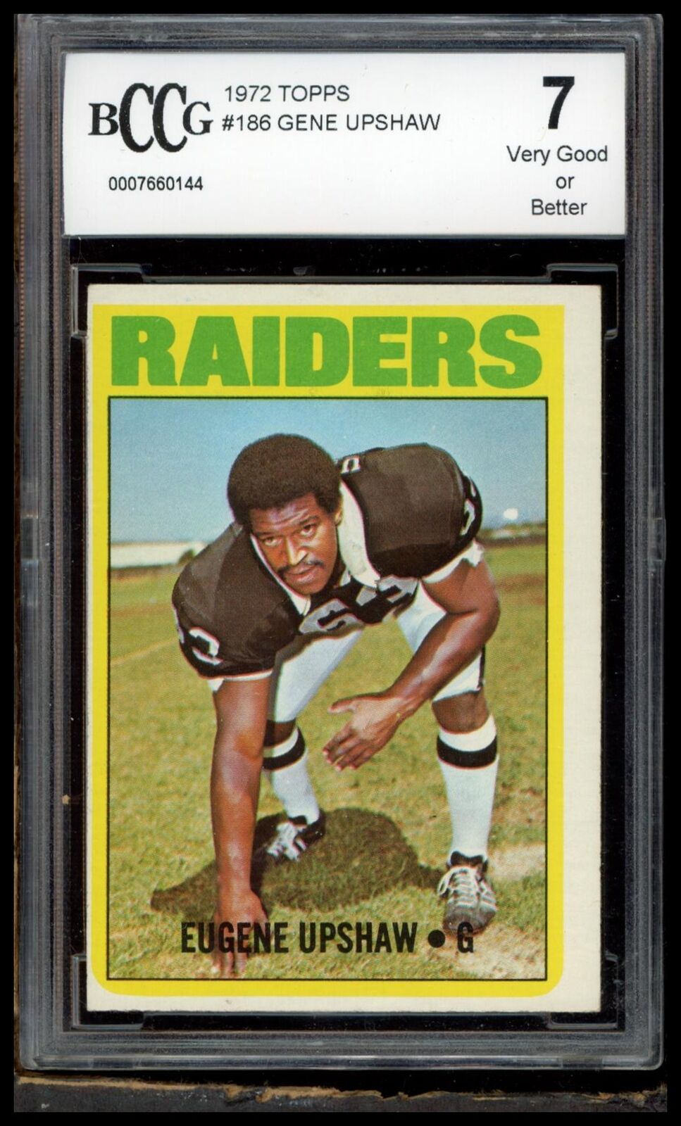 1972 Topps #186 Eugene Upshaw BCCG 7