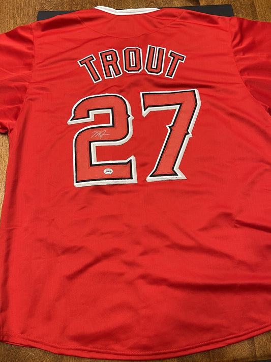 Mike Trout Signed Los Angeles Angels Red Jersey with COA