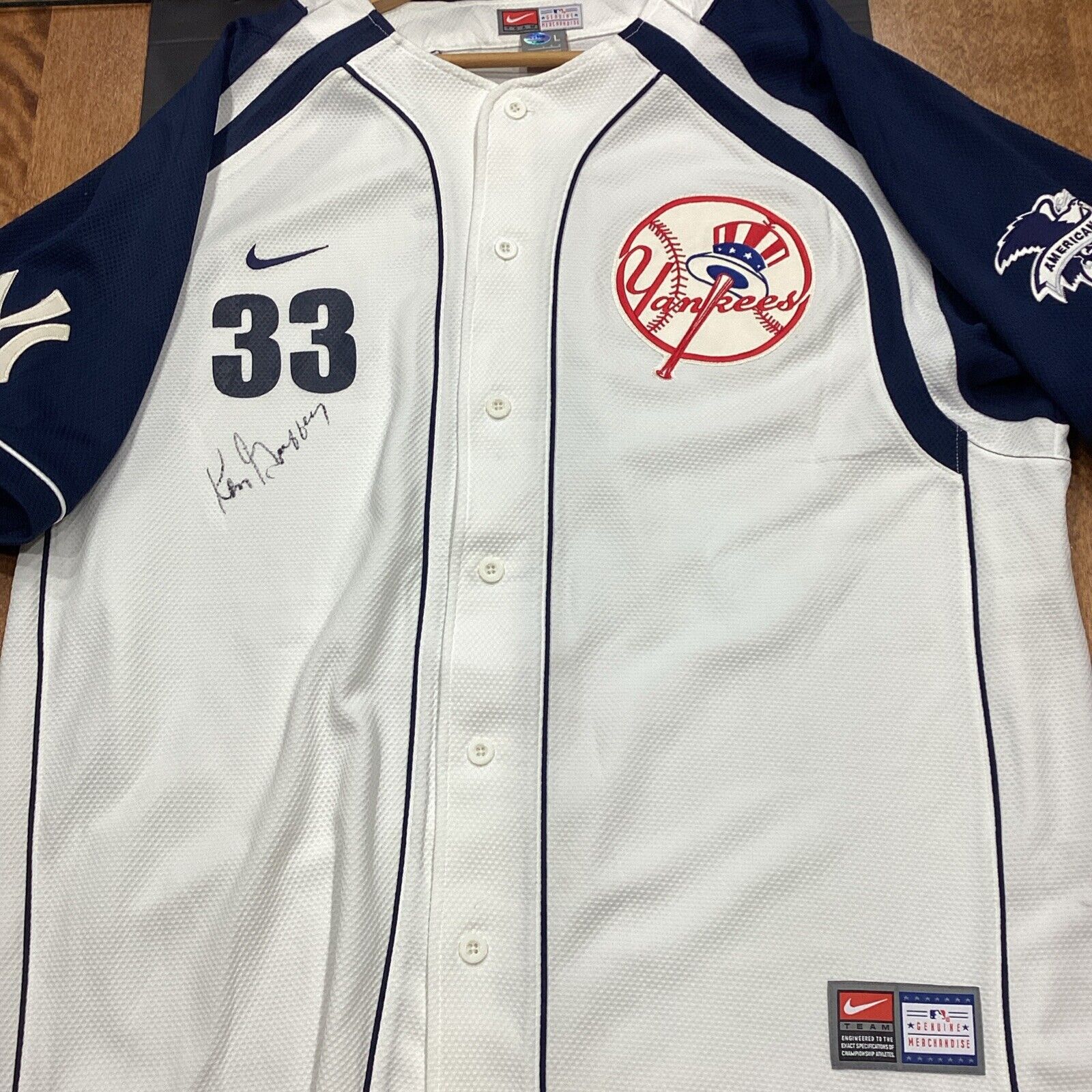 Ken Griffey Sr Signed Yankee Jersey With SGC COA Large