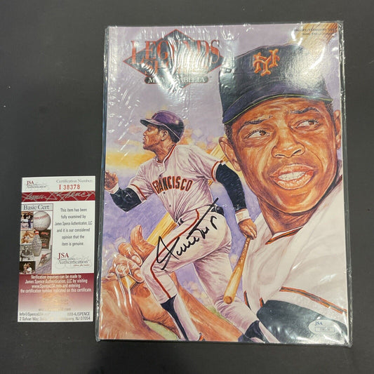 1995 legend sports memorabilia magazine autographed Willie Mays JSACOA