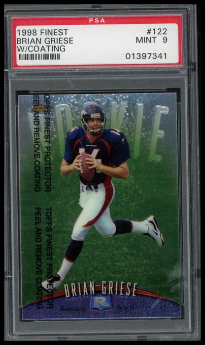 1998 Finest #122 Brian Griese W/Coating PSA 9