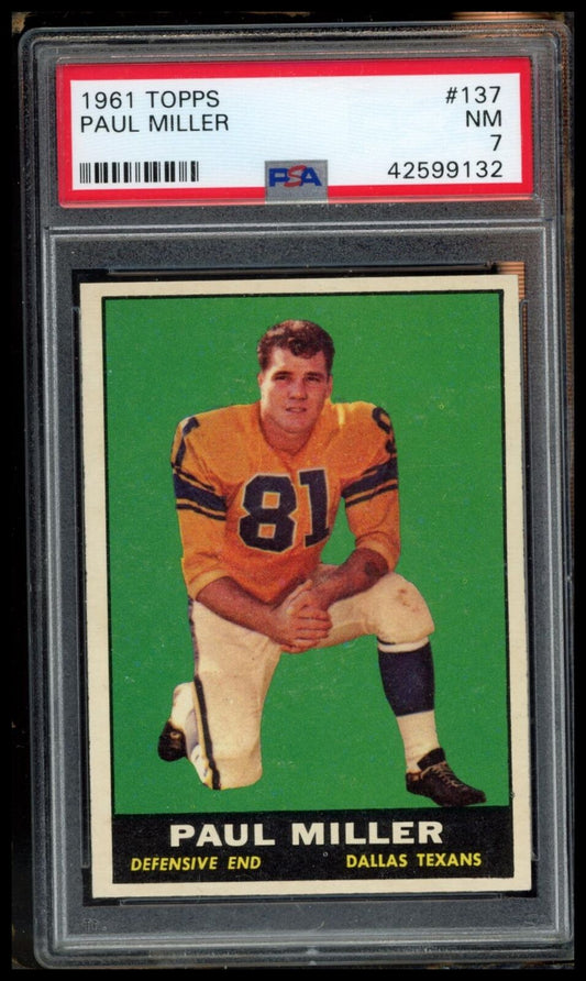 1961 Topps #137 Paul Miller PSA 7