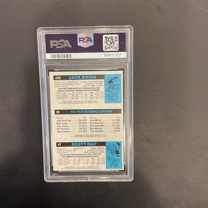 1980 Topps scoring leader May Bird Sikma PSA 7