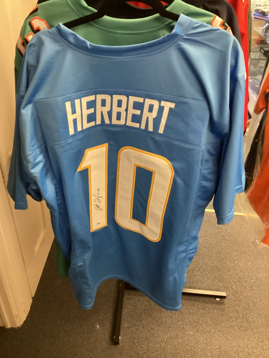 Justin Herbert #10 Los Angeles Chargers Signed Powder Blue Jersey