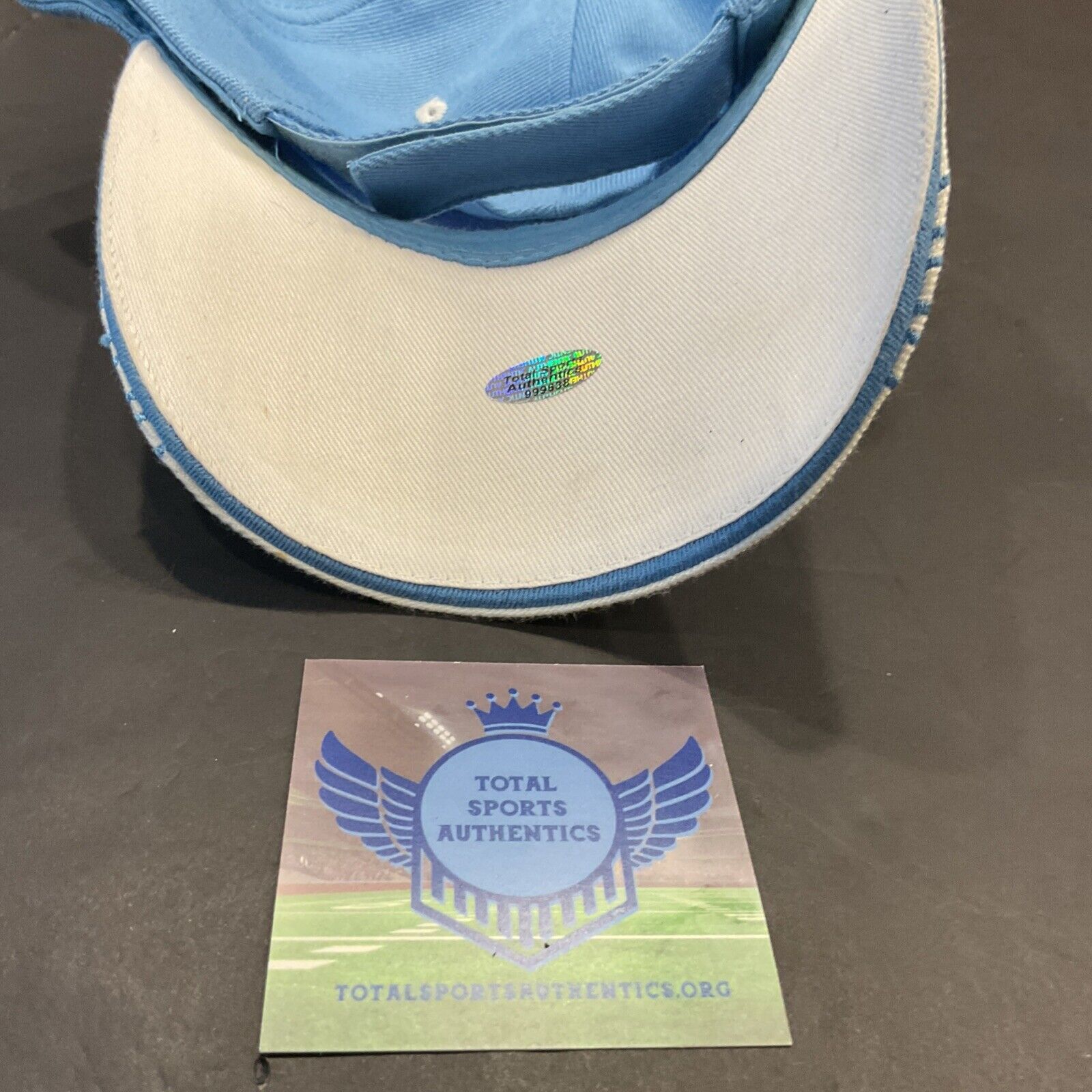 Autographed light blue Detroit cap by Justin Verlander what COA