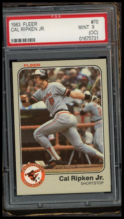 1983 Fleer #70 Cal Ripken Jr. PSA 9