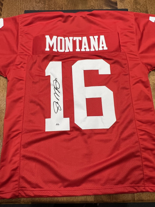 Joe Montana Signed San Francisco 49ers Red Jersey with COA