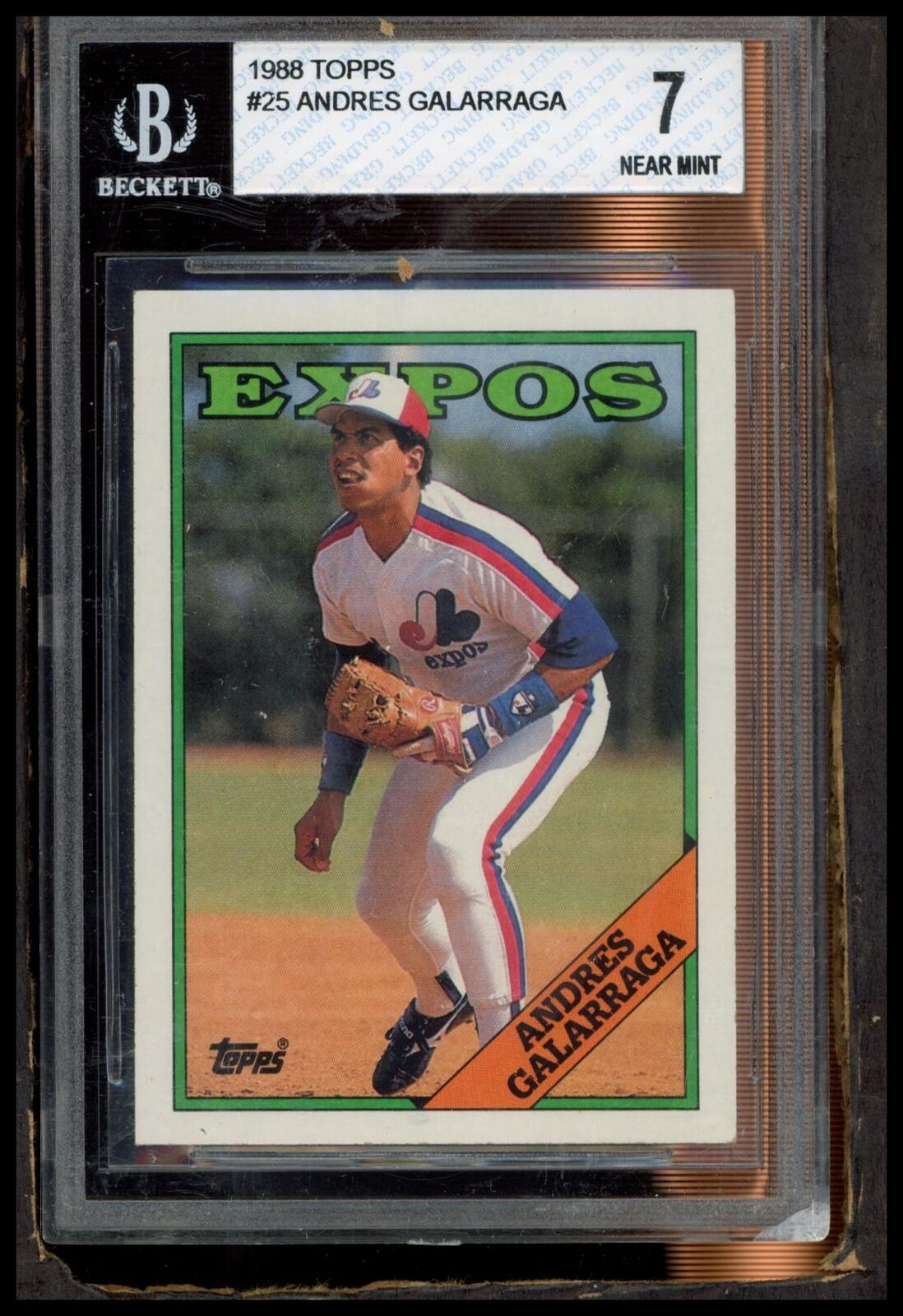 1988 Topps #25 Andres Galarraga BGS 7