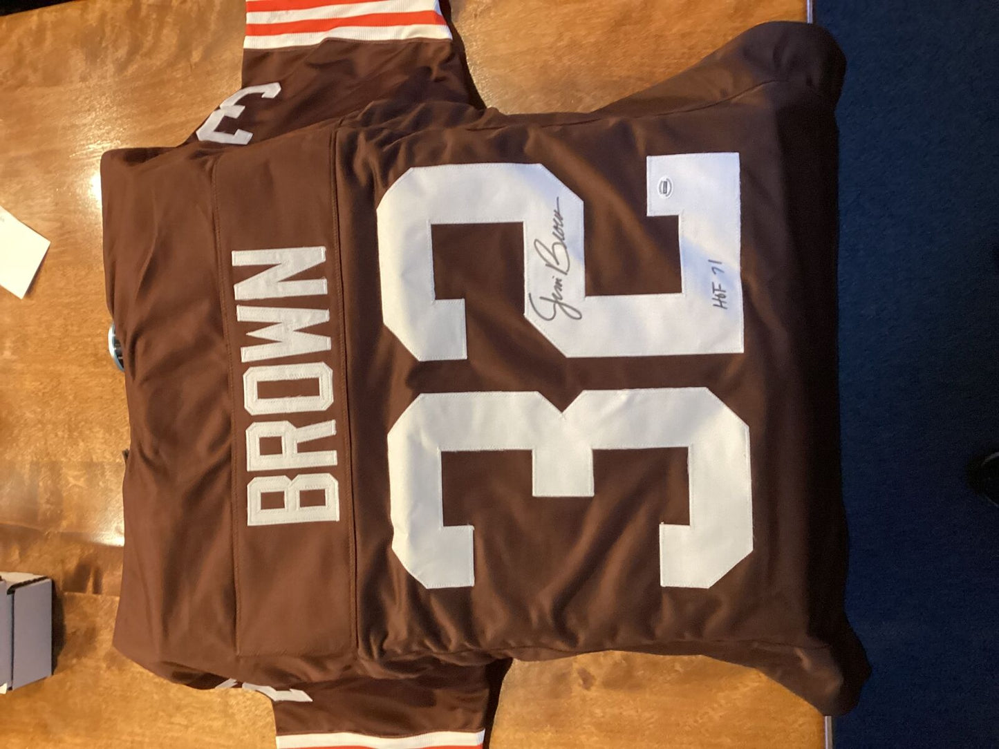 Jim Brown Signed Cleveland Browns Brown Jersey Autographed NFL HOF 71