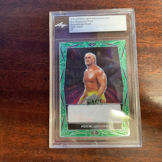 2024 Leaf Metal Legends Pre-Production Proof Kaleidoscope Green Hulk Hogan 1/1
