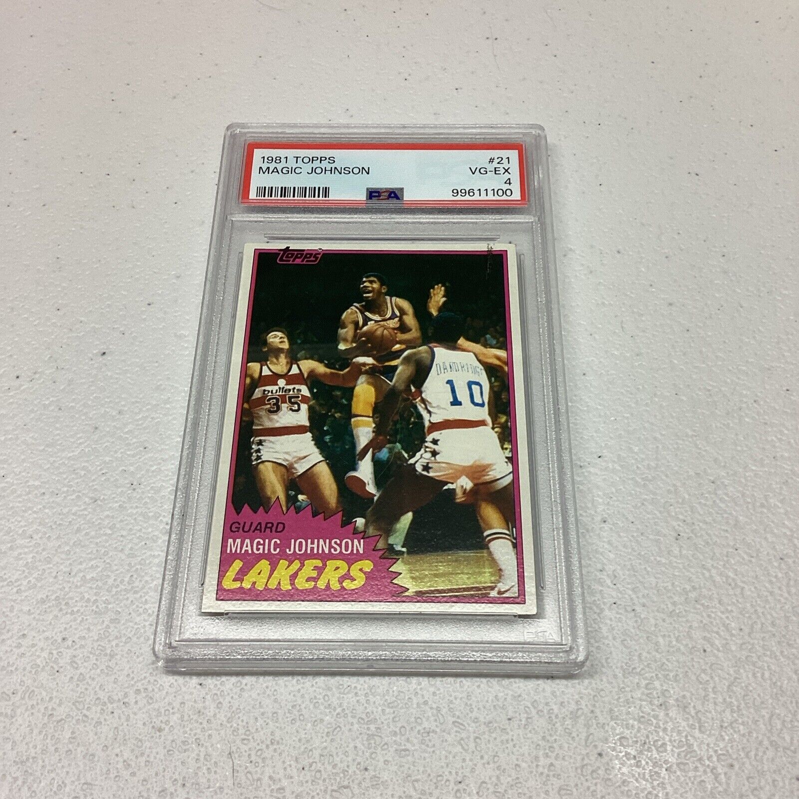 1981 Topps #21 Magic Johnson PSA Grade 4