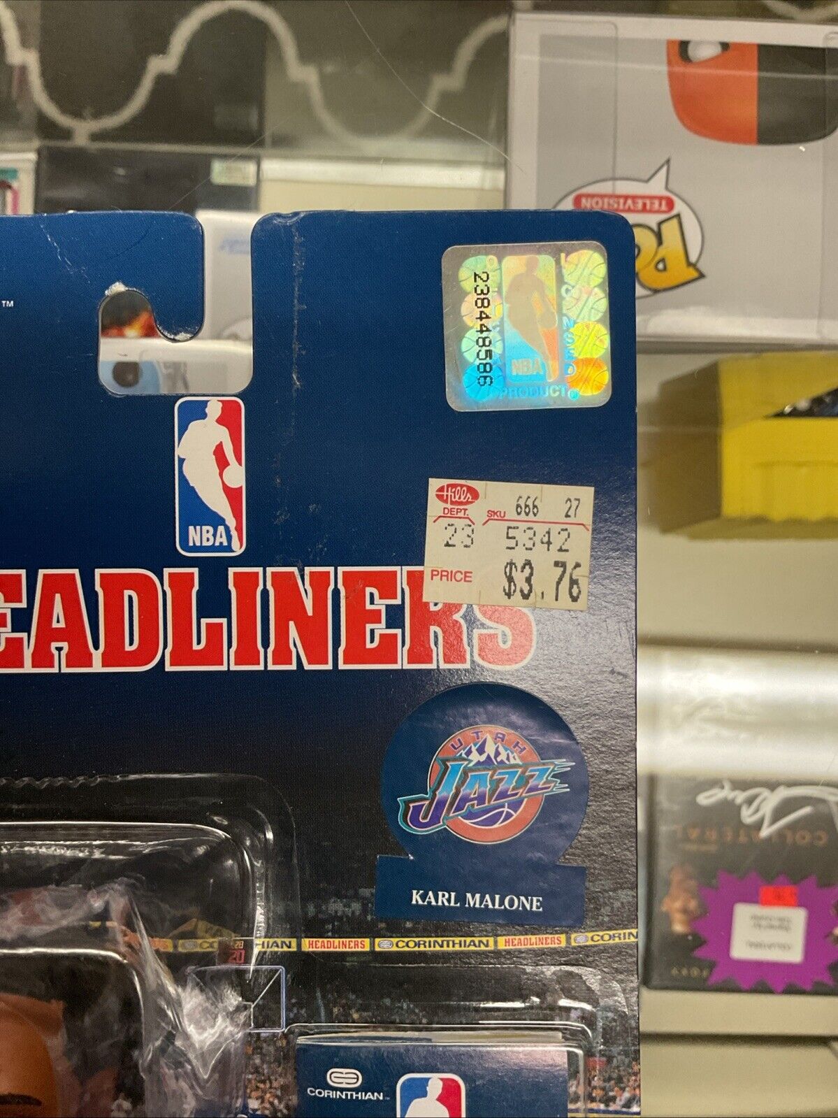 Signed Karl Malone Headliners Toy W/ COA