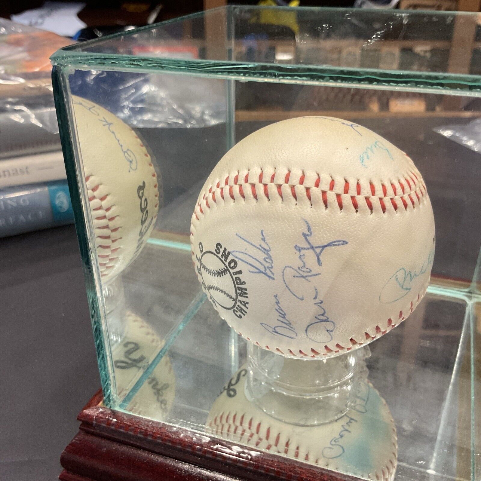 Autographed New York Yankee Baseball Mickey Mantle W/HOF Signed Players JSA COA