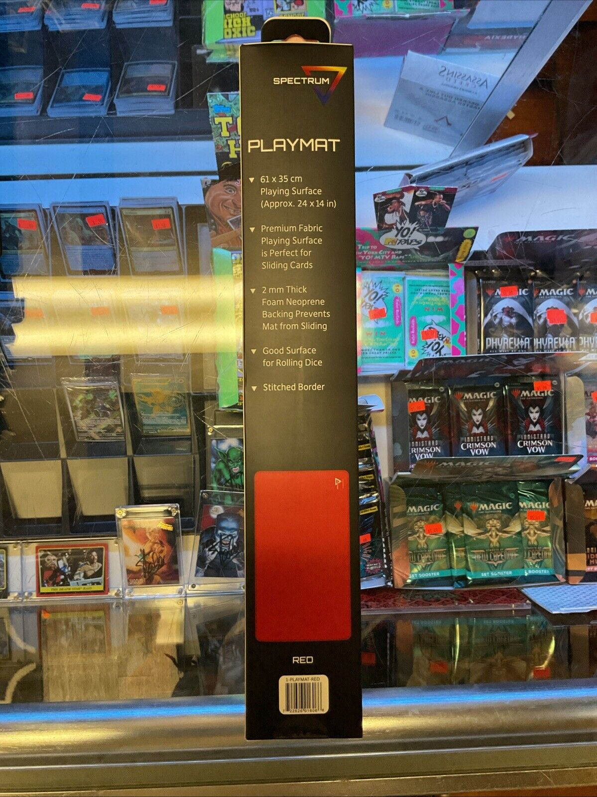 BCW Spectrum Playmat with Stitched Edging - Red