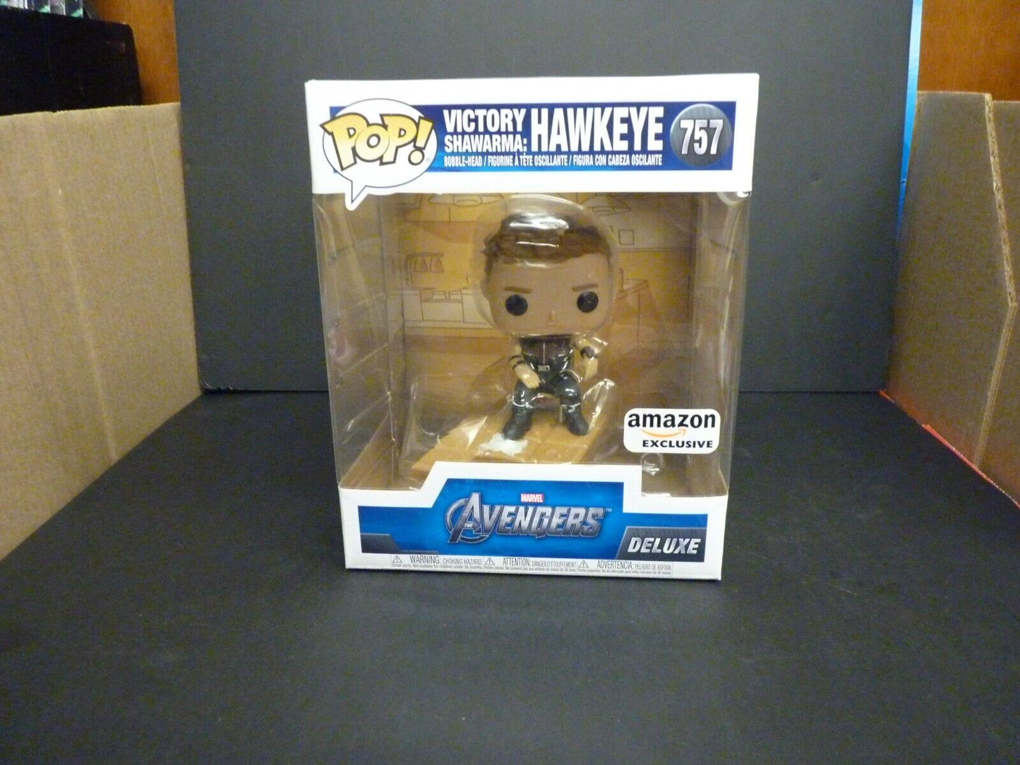 Hawkeye Avengers Victory Shawarma Funko Pop Amazon Exclusive # 757 w/ Case