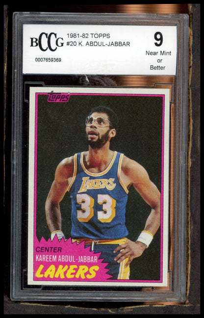 1981-82 Topps #20 Kareem Abdul-Jabbar BCCG 9