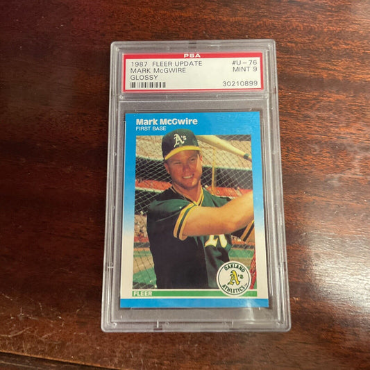 1987 Fleer Update #U – 76 Mark Mcguire PSA 9