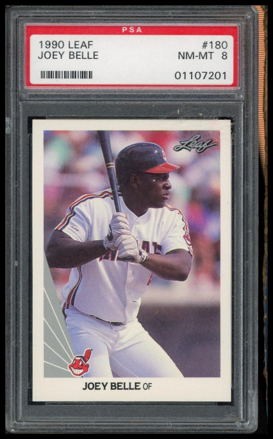 1990 Leaf #180 Joey Belle PSA 8