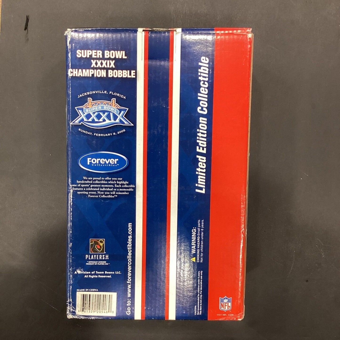 Corey Dillon 2005 Super Bowl XXXIX New England Patriots 3x Champions Bobblehead