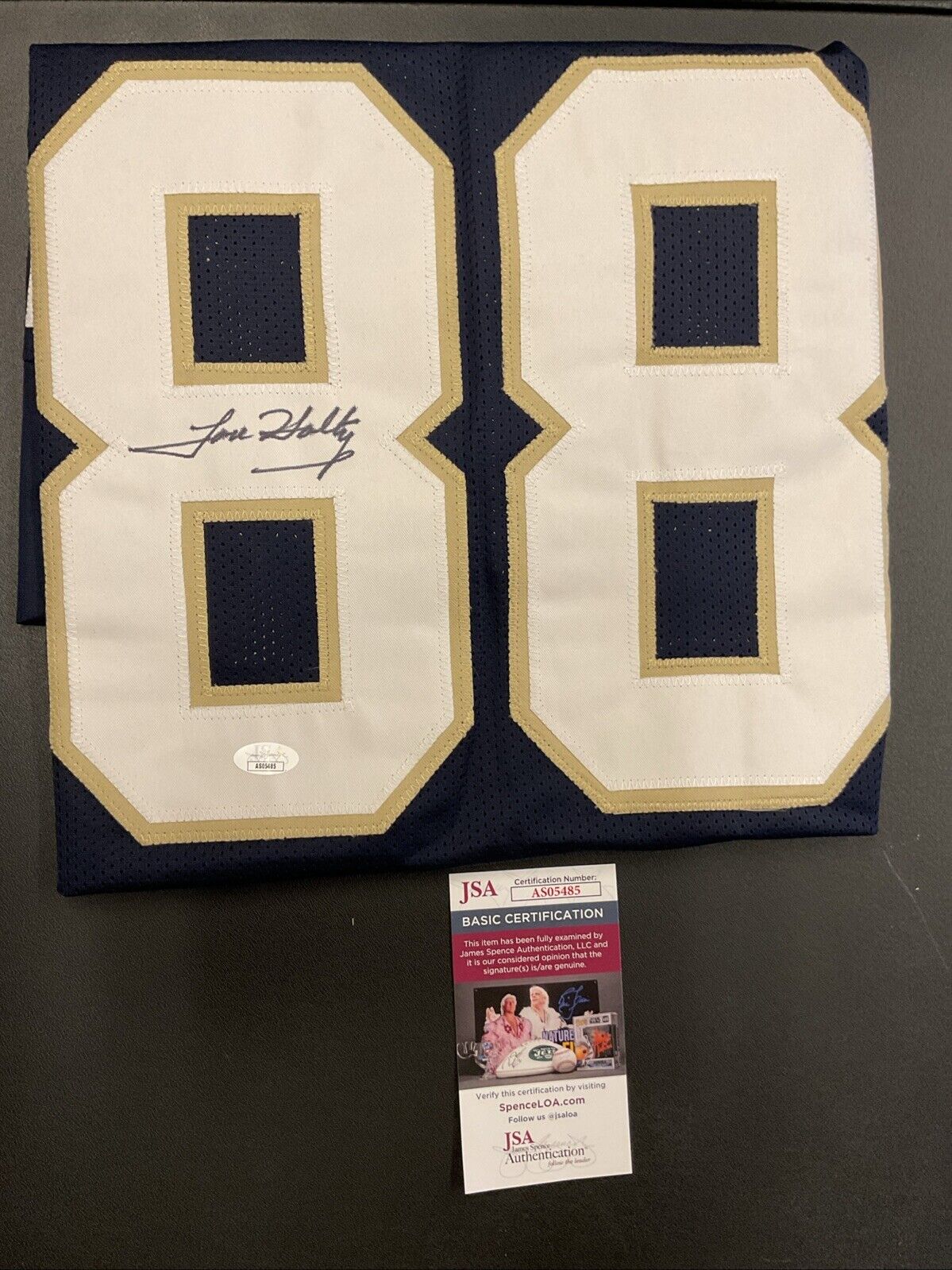 1988 Champs Lou Holtz Autographed Football Jersey With JSA COA