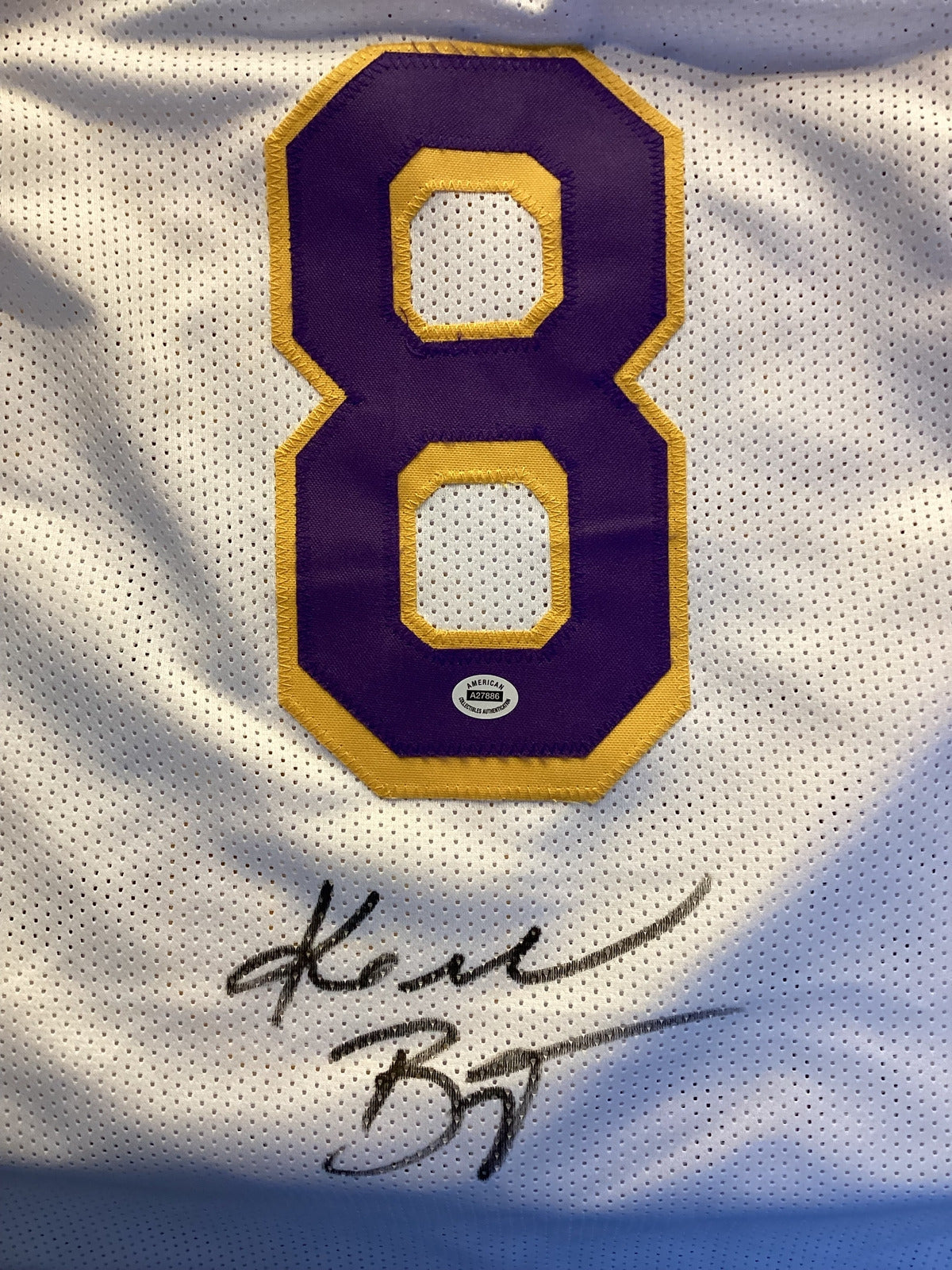 Kobe Bryant Signed Los Angeles Lakers White Jersey Autographed NBA