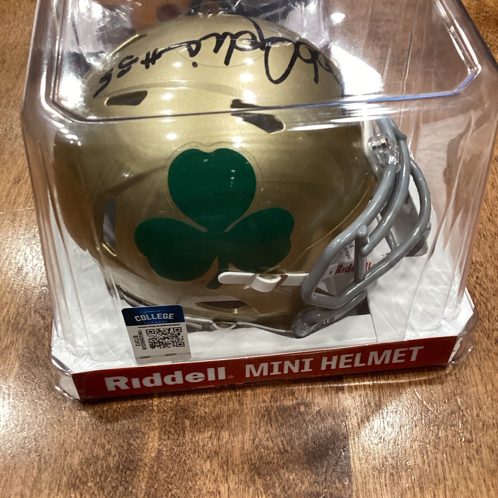 Bob Golic JSA Certified Signed Notre Dame Mini Helmet