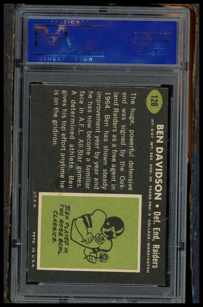1969 Topps #128 Ben Davidson PSA 7