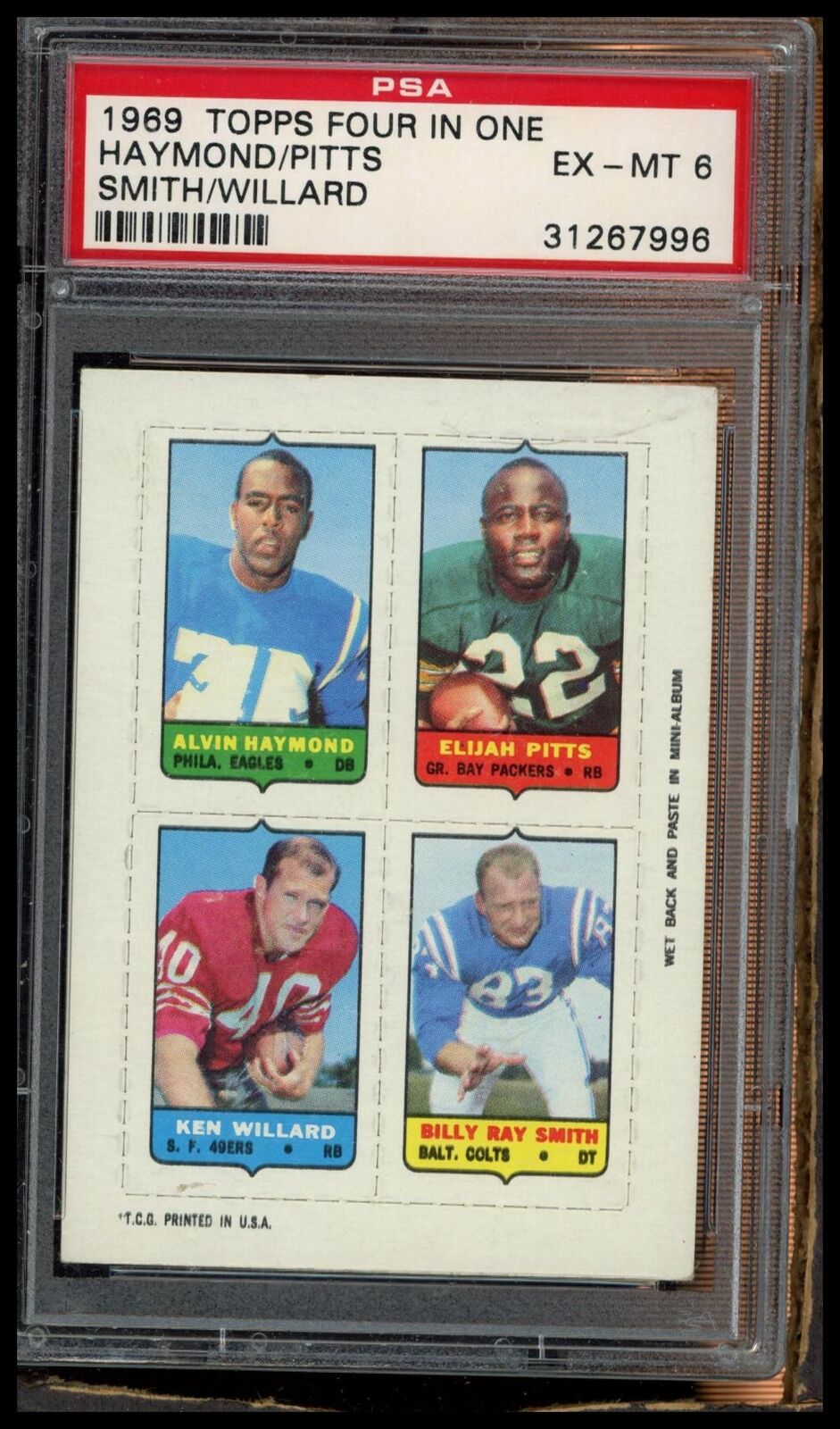 1969 Topps Four In One A.Haymond/E.Pitts K.Willard/B.R.Smith PSA 6