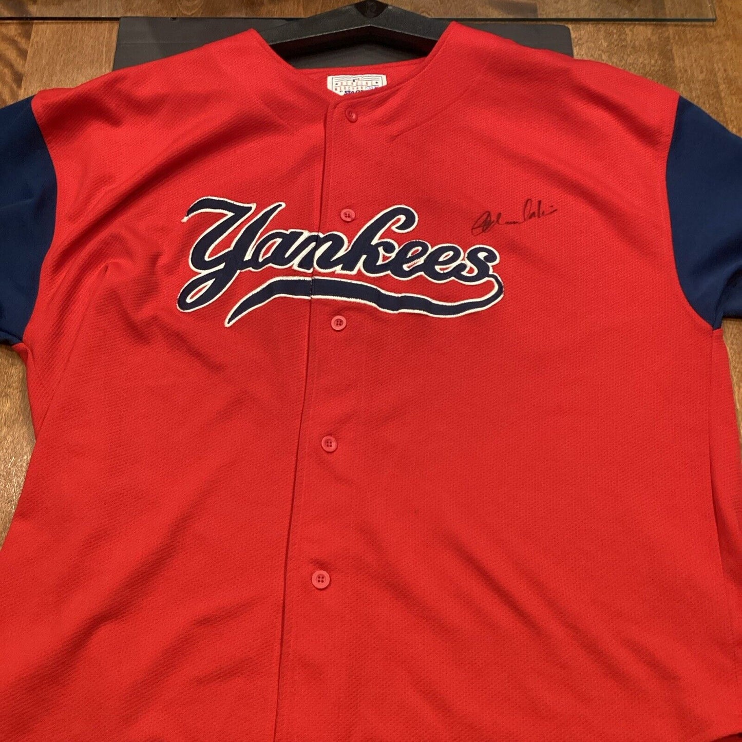 Joba Chamberlain Signed Red Yankee Jersey With SGC COA Large