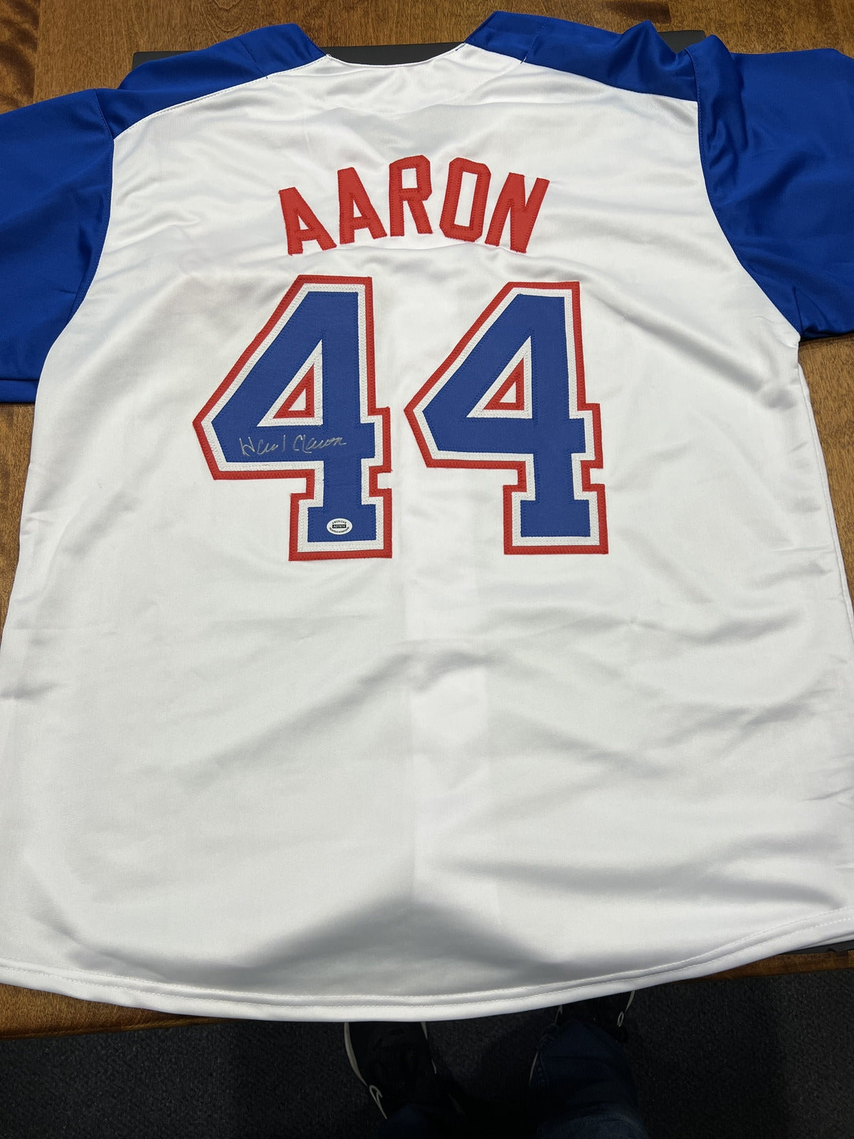 Hank Aaron Signed Atlanta Braves White Jersey with COA