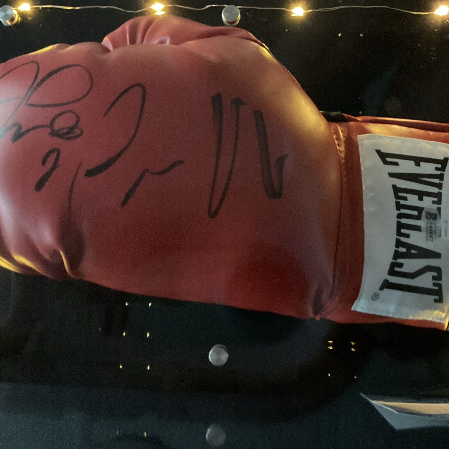 Autographed Conor McGregor boxing glove Beckett and PSADNA In Light Up Case