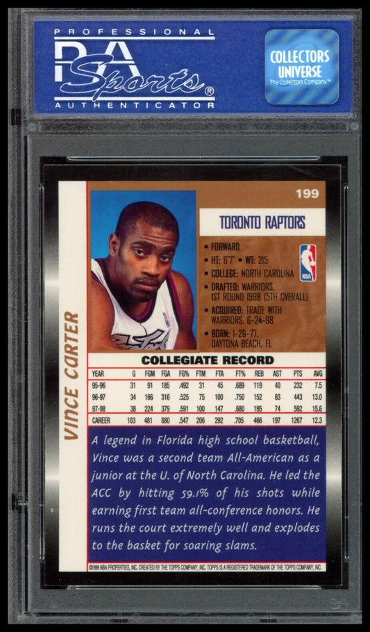 1998 Topps #199 Vince Carter PSA 8