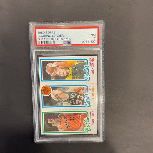 1980 Topps scoring leader May Bird Sikma PSA 7