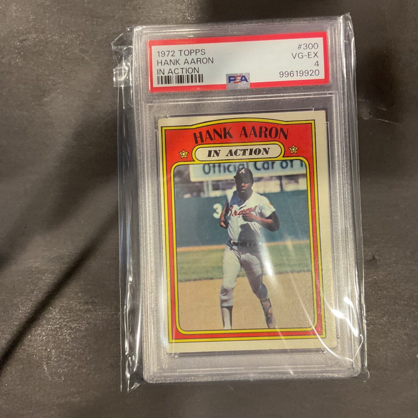 1972 TOPPS IN ACTION #300 HANK AARON PSA 4