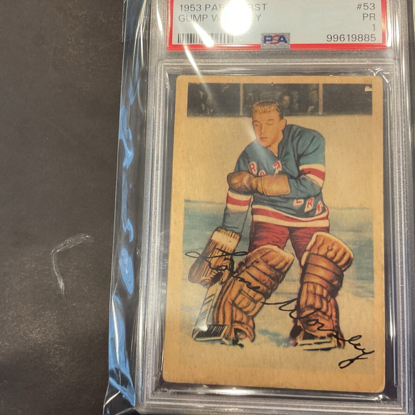 1953 Brockhurst #53 Gump Worsley PSA 1
