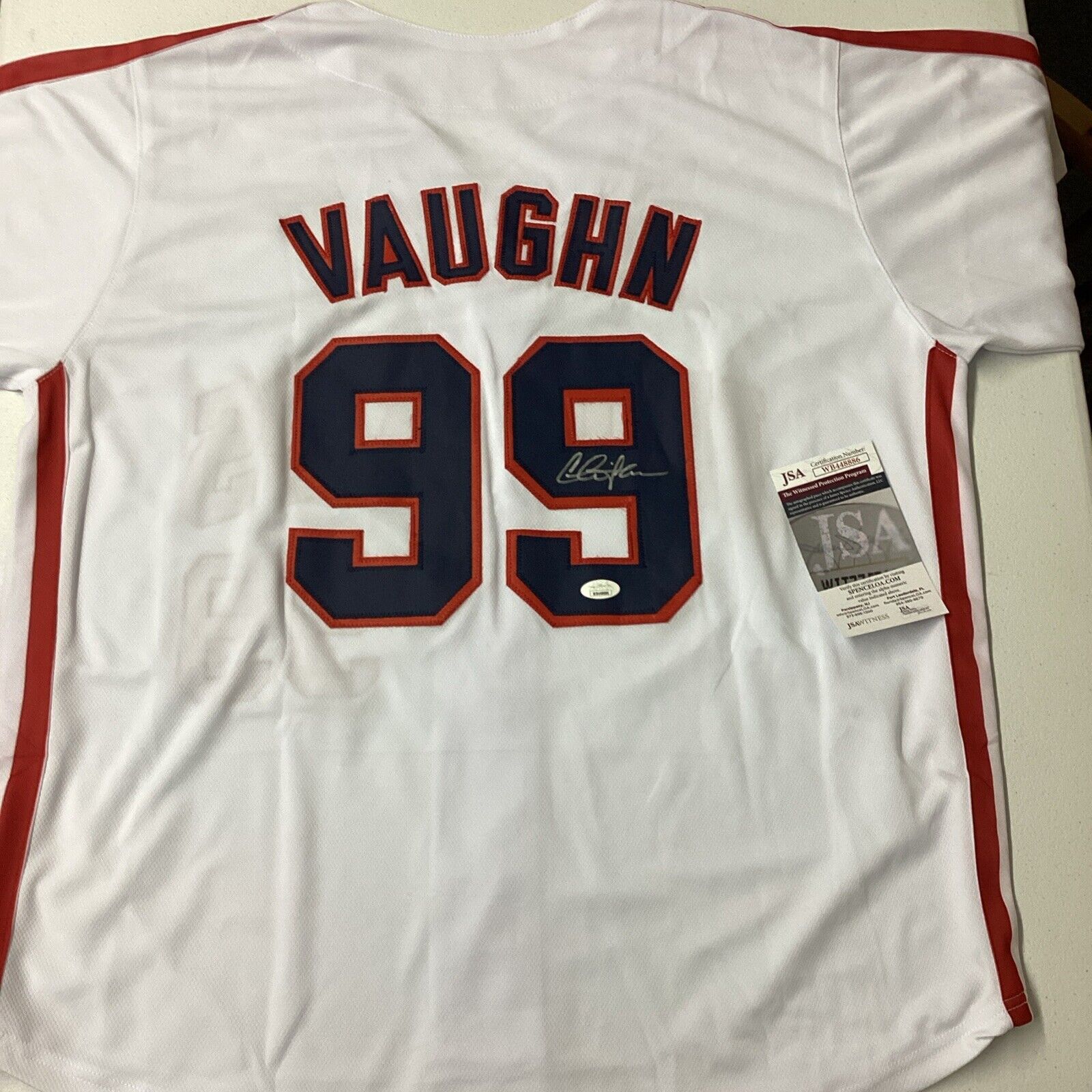 Charlie Sheen Signed Jersey Major League Ricky Vaughn Autographed BAS Wild Thing