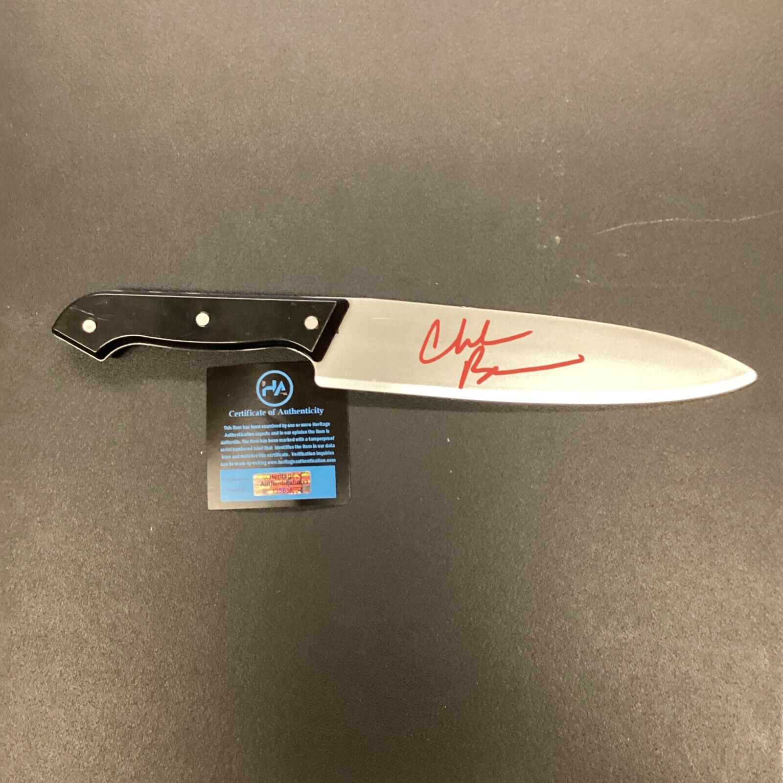 Christian Bale Signed Plastic Knife American Psycho Replica With COA