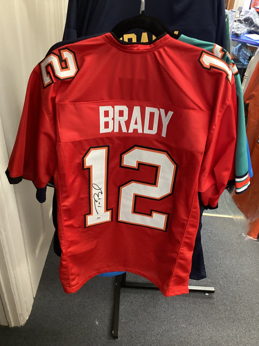 Tom Brady #12 Tampa Bay Buccaneers Signed Red Jersey