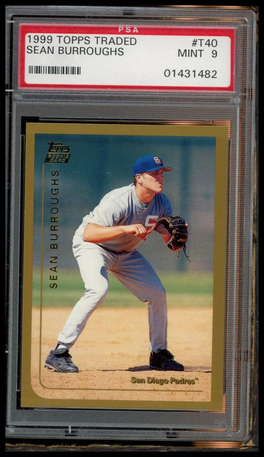 1999 Topps Traded #T40 Sean Burroughs PSA 9 #/2001