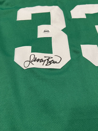 Larry Bird Signed Boston Celtics Green Jersey with COA