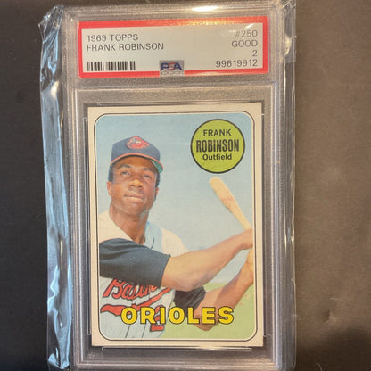1969 Topps #250 Frank Robinson PSA 2 