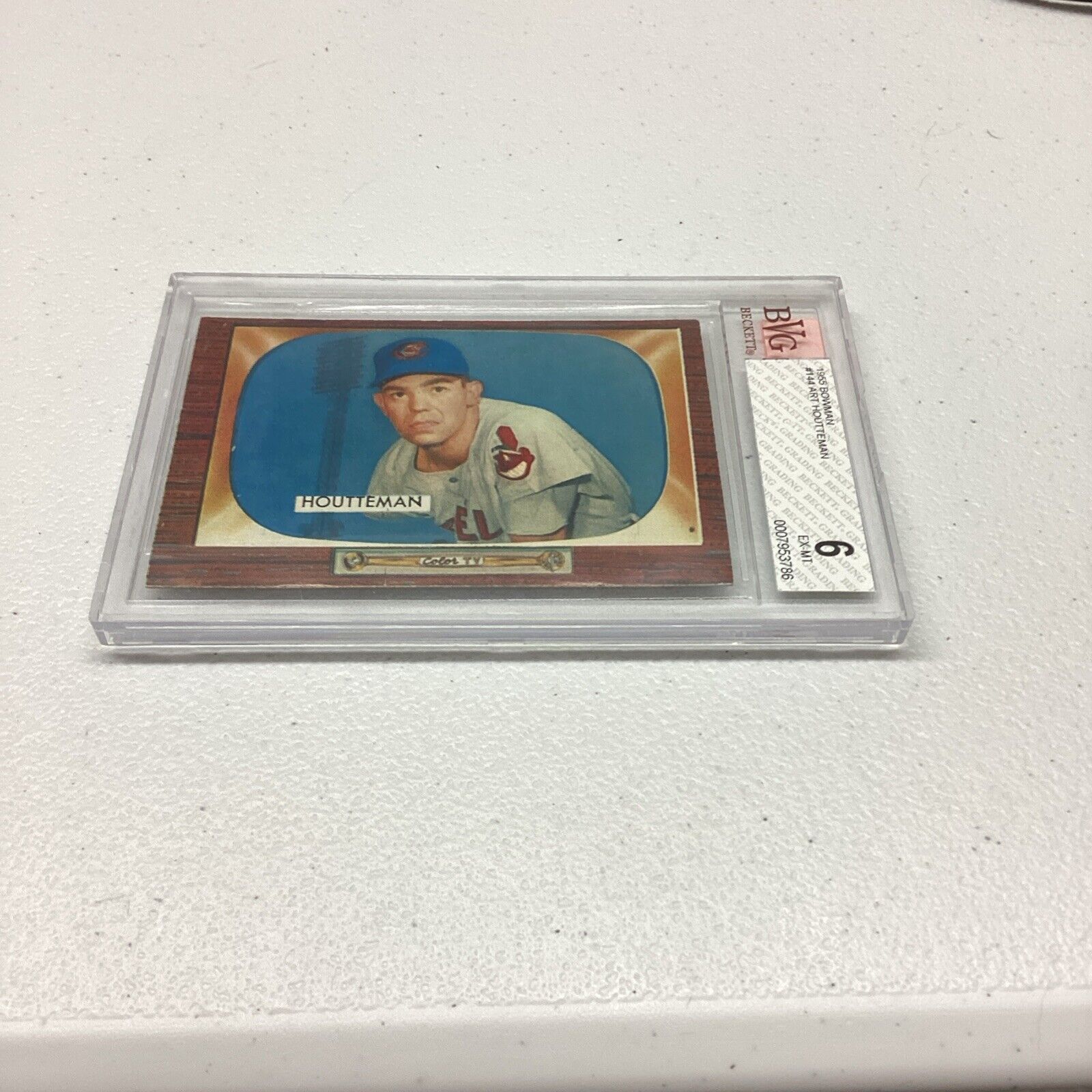 1955 Bowman #144 Art Houtteman BVG Grade 6