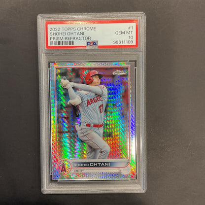 2022 TOPPS CHROME #1 SHOHEI OHTANI Prism REFRACTOR PSA 10