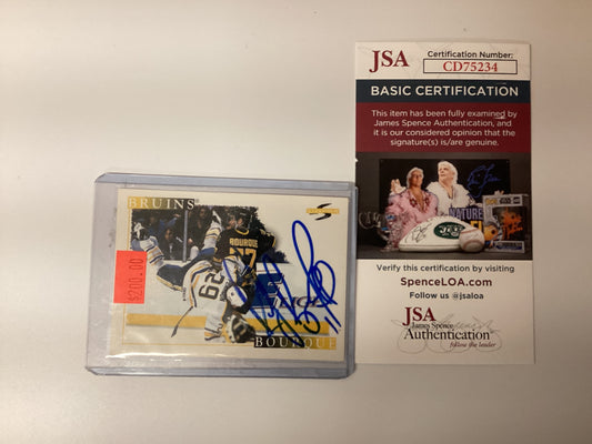 Ray Bourque signed #199 Pinnacle NHL Card with JSA COA