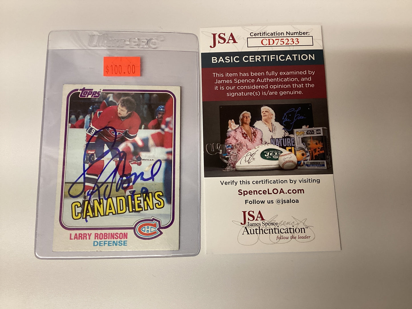 Tops Canadiens Larry Robinson, NHL card