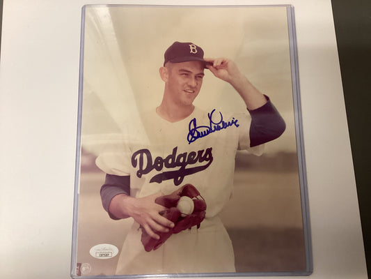 Clem Labine signed 8 x 10 photo with JSA COA